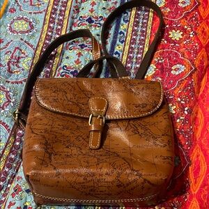 Patricia Nash map printed leather bag